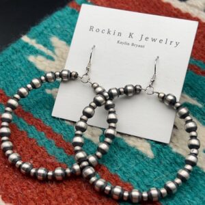 4 & 6mm Navajo Pearl Hoop Earrings!