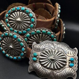 Native Handmade Authentic Turquoise & Sterling Silver Concho Belts